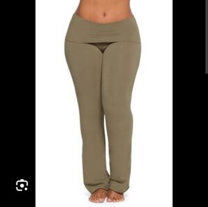 Skims Cotton Jersey Fold Over Pants.